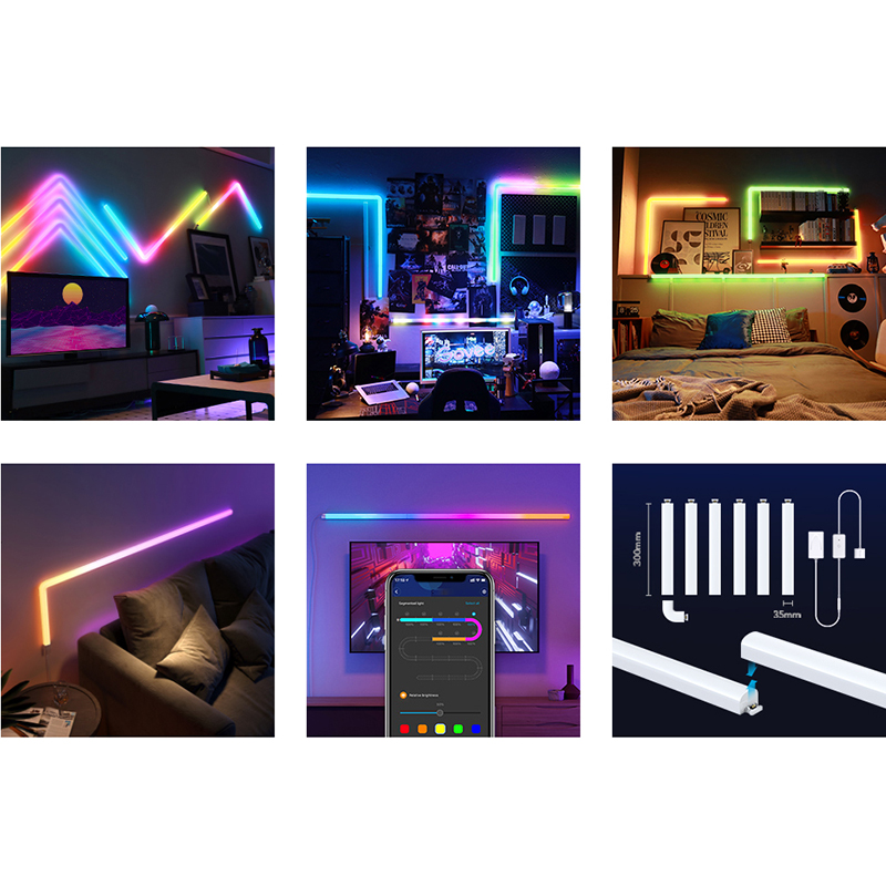 Color Chasing LED Wall Lights Kit Dream Color Home Lighting Color Chasing LED Wall Lights Kit Dream Color Home Lighting